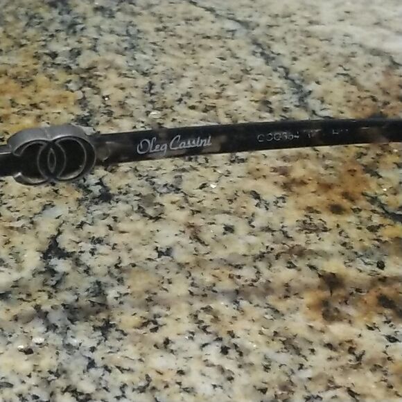 Oleg Cassini OCO354 Women's Eyeglasses Black Brown Frame 54-16-135 with Case - Picture 7 of 11